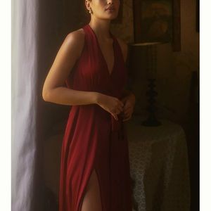 Ruby Satin Maxi Dress❤️Excellent Condition!